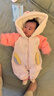 G.DUCK KIDS小黃鴨嬰兒羽絨服連體衣冬季衣抱男女寶寶冬裝新生幼兒衣保暖加厚 粉色 66 建議3-6個(gè)月10斤-13斤 曬單實(shí)拍圖