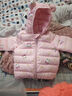 G.duck小黃鴨兒童棉服冬季嬰兒衣服男女童加厚棉衣小童寶寶棉襖加絨外套 粉色鴨子 90 尺碼1~2歲【 80-90cm】 曬單實(shí)拍圖