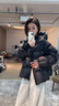 GARNUO云朵泡芙粉色短款羽絨服女冬季2026新款小個(gè)子90白鴨絨面包服外套 黑色 S 【80-120斤】 曬單實(shí)拍圖