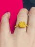 中國黃金（CHINA GOLD）黃金戒指女足金小方糖戒指開口戒指七夕情人節(jié)禮物送女友老婆 足金小方糖戒指約3.3g*甄選禮盒 曬單實拍圖