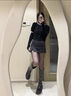 FTLI馬丁靴女長筒靴2024新款秋冬中筒高筒靴騎士靴小個(gè)子長靴 黑色升級(jí)版 36 曬單實(shí)拍圖