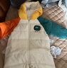 英氏（YEEHOO）嬰兒衣服輕暖羽絨服三防白鴨絨連體衣A類 幾何恐龍 曬單實拍圖
