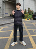 波司登25春疊穿羽絨服男90絨V領(lǐng)防風(fēng)保暖內(nèi)搭馬甲背心B250130001 曬單實(shí)拍圖