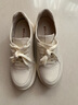 百麗（Belle）牛皮休閑舒適阿甘鞋女商場(chǎng)同款小白板鞋D2X1DAM5 米白色 38 (240mm) 曬單實(shí)拍圖