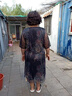 矜持范2025新款中年女夏裝遮肚顯瘦連衣裙女中老年女裝洋氣長(cháng)款印花裙 黑灰色 XL 建議110-125斤 曬單實(shí)拍圖