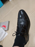 紅蜻蜓男鞋新款男士商務(wù)正裝皮鞋通勤低幫皮鞋漆皮德比鞋爸爸鞋WBA8140 黑色 39 曬單實(shí)拍圖