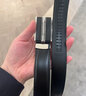 萬寶龍（MONTBLANC）（MONTBLANC男士牛皮腰帶/ 3cm商務(wù)休閑黑色板式自動扣 118421 曬單實拍圖