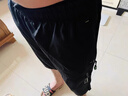 七分褲男夏季薄款休閑馬褲直筒青少年冰絲百搭運(yùn)動(dòng)男士大碼短褲潮 七分褲-黑色 涼感舒適 XL 適合110-125斤左右 曬單實(shí)拍圖