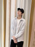 名創(chuàng)優(yōu)品（MINISO）條紋襯衫男2025夏季新款青少年打底疊穿襯衣男士條紋開衫短袖外穿 藍(lán)白條 L /175(30天質(zhì)量問題全額退) 曬單實(shí)拍圖
