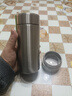 瑞飄茶水分離泡茶杯不銹鋼保溫杯男女士可愛(ài)迷你便攜喝茶水杯 鋼本色316帶杯套杯刷 400ml 曬單實(shí)拍圖