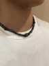 古西GUXI【斗魂】原創(chuàng  )暗黑風(fēng)黑膽石串珠項鏈男古銅石復古飾品小眾設計 單款 曬單實(shí)拍圖