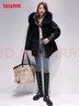 鴨鴨（YAYA）【貉子毛領(lǐng)】羽絨服女冬季簡(jiǎn)約韓版時(shí)尚舒適休閑連帽羽絨服外套 曬單實(shí)拍圖