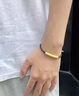 中國黃金（CHINA GOLD）黃金彎管轉(zhuǎn)運(yùn)珠情侶手鏈男士女款足金心經(jīng)管本命年手繩生日禮物 足金心經(jīng)管手鏈 【黑繩】約1.3g 曬單實(shí)拍圖