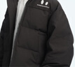Dangerous people薛之謙dsp小眼睛刺繡基礎簡約時尚潮流休閑羽絨服 黑色 XL 曬單實拍圖