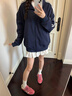 乖甜星深秋2025新款美式夾克棒球服短外套女秋冬季韓系chic上衣 【藏青色】 L 55/60kg 曬單實(shí)拍圖
