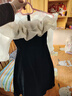 衣諾坊女童禮服長(zhǎng)裙兒童花童女孩演出服 黑色紗袖長(zhǎng)裙130cm 曬單實(shí)拍圖