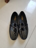 金利來(lái)（Goldlion）男鞋 亮皮男士豆豆鞋 圓頭套腳商務(wù)休閑皮鞋 漆皮樂(lè )福鞋 黑色 39 比標準碼皮鞋偏大一碼 曬單實(shí)拍圖