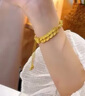 中國黃金（CHINA GOLD）五帝錢黃金手鏈女五路財(cái)神足金手鐲七夕情人節(jié)禮物送女友老婆生日 五路財(cái)神吉言半鐲【京速達(dá)】 曬單實(shí)拍圖