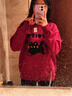 LDBE酒紅色圓領(lǐng)毛衣女秋冬新款爆款設計感韓系穿搭慵懶風(fēng)針織套頭上衣 酒紅色 XL 曬單實(shí)拍圖