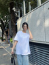 名創(chuàng)優(yōu)品（MINISO）2025夏季純棉短袖T恤男特級(jí)潮流百搭休閑打底上衣男大碼簡(jiǎn)約體恤 【100%全棉 舒適親膚】白色(純色) L 175 (名創(chuàng)優(yōu)品 品控嚴(yán)格) 曬單實(shí)拍圖