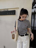 ELAND【臻棉T】衣戀T恤女學(xué)院風(fēng)圓領(lǐng)寬松舒適短袖上衣25夏季新款 藏青色(59)Navy M /165 曬單實(shí)拍圖