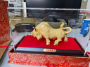 菲斯鉑亞絨沙金鴻運(yùn)金牛擺件黃金吉祥物工藝品客廳酒柜版辦公室桌面擺設(shè) 小號(hào)鴻運(yùn)金牛 13.7*9.7*17.2cm 曬單實(shí)拍圖