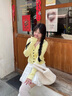 乖米豆黃色假兩件開衫毛衣女2024新款秋季外穿設(shè)計(jì)感短款針織衫外套上衣 假兩件毛衣 M 100-110 曬單實(shí)拍圖