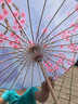 美克杰油紙傘兒童古風(fēng)小號(hào)古裝傘舞蹈?jìng)闩瘽h服傘超仙跳舞布傘古典舞傘 主圖款 學(xué)生款撐開直徑70CM 曬單實(shí)拍圖
