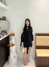 LPOX裙子露肩小眾掛脖連衣裙女初夏修身顯瘦氣質(zhì)法式辣妹欲風(fēng)裙子女 黑色 [收藏關(guān)注優(yōu)先發(fā)貨](méi) S 建議70-90斤 曬單實(shí)拍圖
