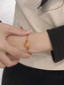 中國(guó)黃金（CHINA GOLD）乾坤圈黃金手鏈女足金銅錢珠紅繩跨七夕情人節(jié)禮物送女友老婆生日 足金乾坤圈銅錢手繩【京速達(dá)】 曬單實(shí)拍圖