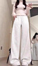 衣然呈品休閑褲女士春夏新款美式高街潮牌寬松蝴蝶結(jié)高腰運(yùn)動(dòng)闊腿長(zhǎng)褲子女 白灰色 M 【建議95-105斤】 曬單實(shí)拍圖