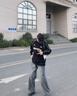 POUM牛仔褲男士春秋秋季新款美式復古潮牌潮流拖地褲寬松直筒休閑褲子 DC-K8008藍色 L 曬單實(shí)拍圖