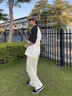 肯奈迪polo衫男夏季新款日系潮牌寬松短袖.t恤男學(xué)院風(fēng)撞色寬松半袖體恤 黑白拼色-半袖polo衫 2XL 【168-176cm】 曬單實(shí)拍圖
