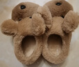 忻悅晴兒童棉拖鞋秋冬男童室內家居鞋女童卡通保暖棉鞋嬰幼兒寶寶毛毛鞋 淺駝色狗狗(全包跟款) 22 -23 14碼內長(cháng)13.5cm1.5-2歲 曬單實(shí)拍圖