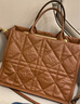 金利來(lái)女包秋季新款手提包通勤單肩斜挎包送媽媽女朋友禮物 焦糖色 曬單實(shí)拍圖