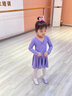 南瓜精靈兒童舞蹈鞋女軟底練功鞋跳舞鞋女童幼兒亮片貓爪鞋芭蕾舞鞋演出鞋 極光紫 32 曬單實(shí)拍圖