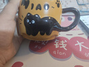 卡蘭古斯陶瓷馬克杯杯子女生七夕送女朋友禮物咖啡杯早餐杯水杯禮盒高顏值 小黑貓貓尾馬克杯【橘色】 曬單實拍圖