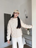 波司登（BOSIDENG）【七夕禮物】25新款輕薄短羽絨服女90鵝絨修身連帽外套B250131036 奶油米-奶油歐包【卡碼拍大】 M 165/88A 體重約125-140斤 曬單實(shí)拍圖