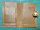 袋鼠（KANGAROO）品牌奢侈手工植鞣牛皮護照包登機卡真皮護照本保護套商務(wù)證件包皮 植鞣淺綠 曬單實(shí)拍圖