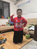 羅蒙兒童唐裝拜年服加厚秋冬女童漢服男童國風(fēng)周歲禮服演出服 紅色120 曬單實(shí)拍圖