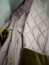 edition羽絨服女冬新款PU皮菱格絎縫工裝風(fēng)夾克鵝絨服外套 淺紫色 XS/155 曬單實(shí)拍圖