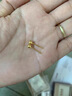 悠萊黃金小金豆流蘇耳線女999足金豆豆圓珠流蘇耳釘養(yǎng)耳棒耳飾送女友 圓珠耳釘一對 約0.55-0.65g 曬單實拍圖