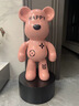 吉召輕奢暴力熊存錢(qián)罐大號落地擺件客廳裝飾品家居電視柜喬遷搬家禮物 櫻花粉happy熊+圓形黑底座 98cm 曬單實(shí)拍圖