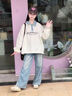 G.DUCK KIDS小黃鴨童裝女童套裝春秋連帽衛(wèi)衣兒童衣服洋氣女孩休閑中大童秋裝 藍(lán)色套裝 130碼建議120-130cm7-8歲cm 曬單實(shí)拍圖