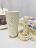 象普（SHINPUR）女可愛雙飲咖啡杯陶瓷內(nèi)膽帶茶隔保溫杯學(xué)生高顏值吸管水杯 白色小狗550ml【一杯雙飲】 曬單實拍圖