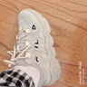 FILA HERITAGE 斐樂(lè )官方女子籃球鞋年冬季新款低幫運動(dòng)鞋潮流休閑鞋女 燕麥色/黃水泥-OC 38.5 曬單實(shí)拍圖