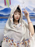 VINEY披肩女2025新款春秋民族風(fēng)旅游防曬巾旅行薄款絲巾空調(diào)外搭護(hù)肩 米色-高端禮盒裝 曬單實(shí)拍圖