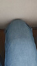 太平鳥(niǎo)男裝牛仔褲冬季雪尼爾復(fù)絨保暖休閑復(fù)古牛仔褲潮 深灰色 31 曬單實(shí)拍圖