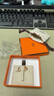 愛(ài)馬仕（HERMES）耳環(huán)耳釘H形狀Mini Pop H系列經(jīng)典立體琺瑯橢圓耳墜節日送禮 H608002F-49白金 曬單實(shí)拍圖