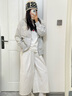 ELAND【100%棉】衣戀衛衣女休閑風(fēng)寬松直筒長(cháng)袖外套2025秋季新款 淺灰色(16)L/Grey L /170 曬單實(shí)拍圖